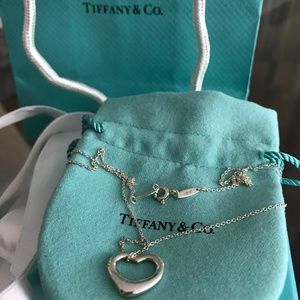 Tiffany Open Heart Pendant Necklace (New)